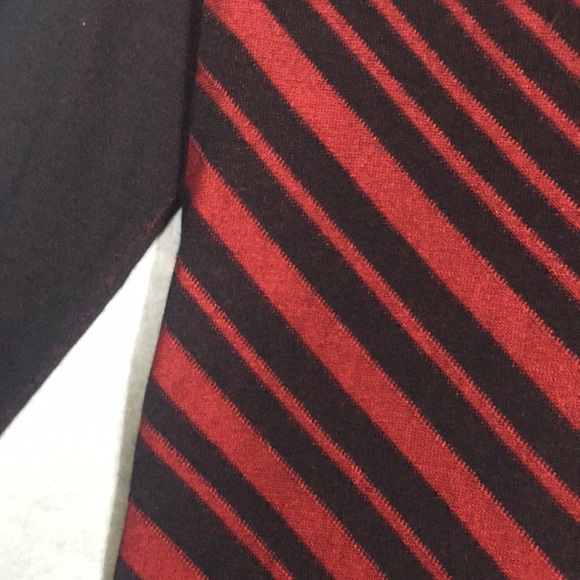 DANA BUCHMAN Asymmetrical Striped Scoop Neck Lightweight Sweater w/3/4 Sleeves - Picture 11 of 16